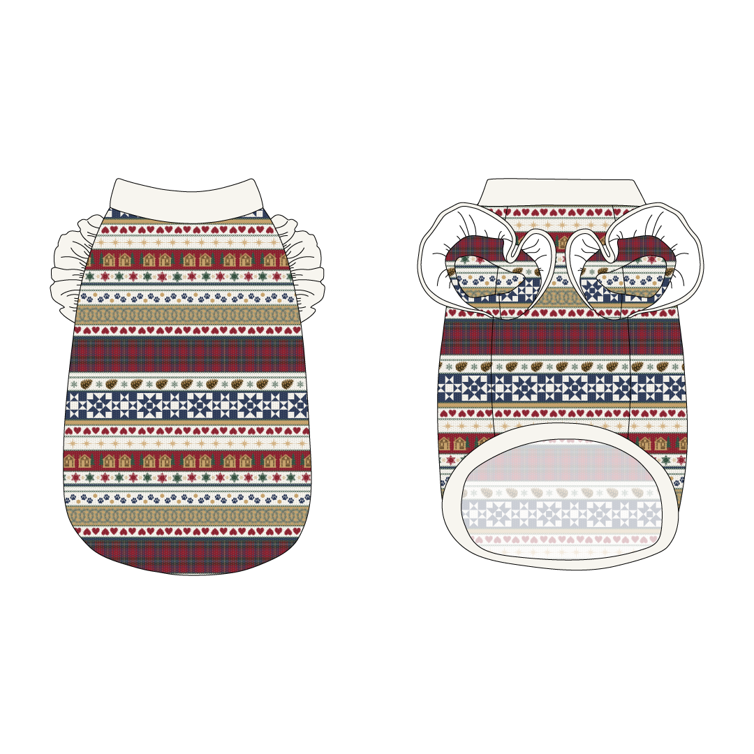 Stitched In Snow - Mistletoe Cabin - La Petite Shimmy Tank