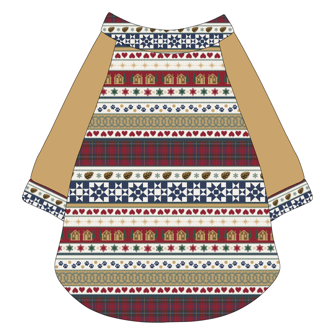 Stitched In Snow - Mistletoe Cabin - The Raglan Jersey