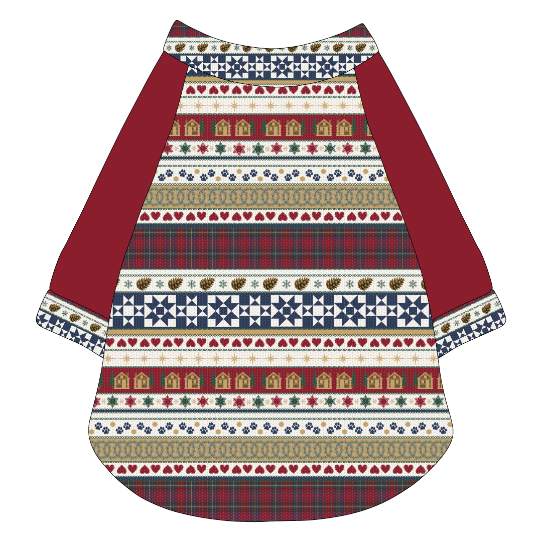 Stitched In Snow - Mistletoe Cabin - The Raglan Jersey