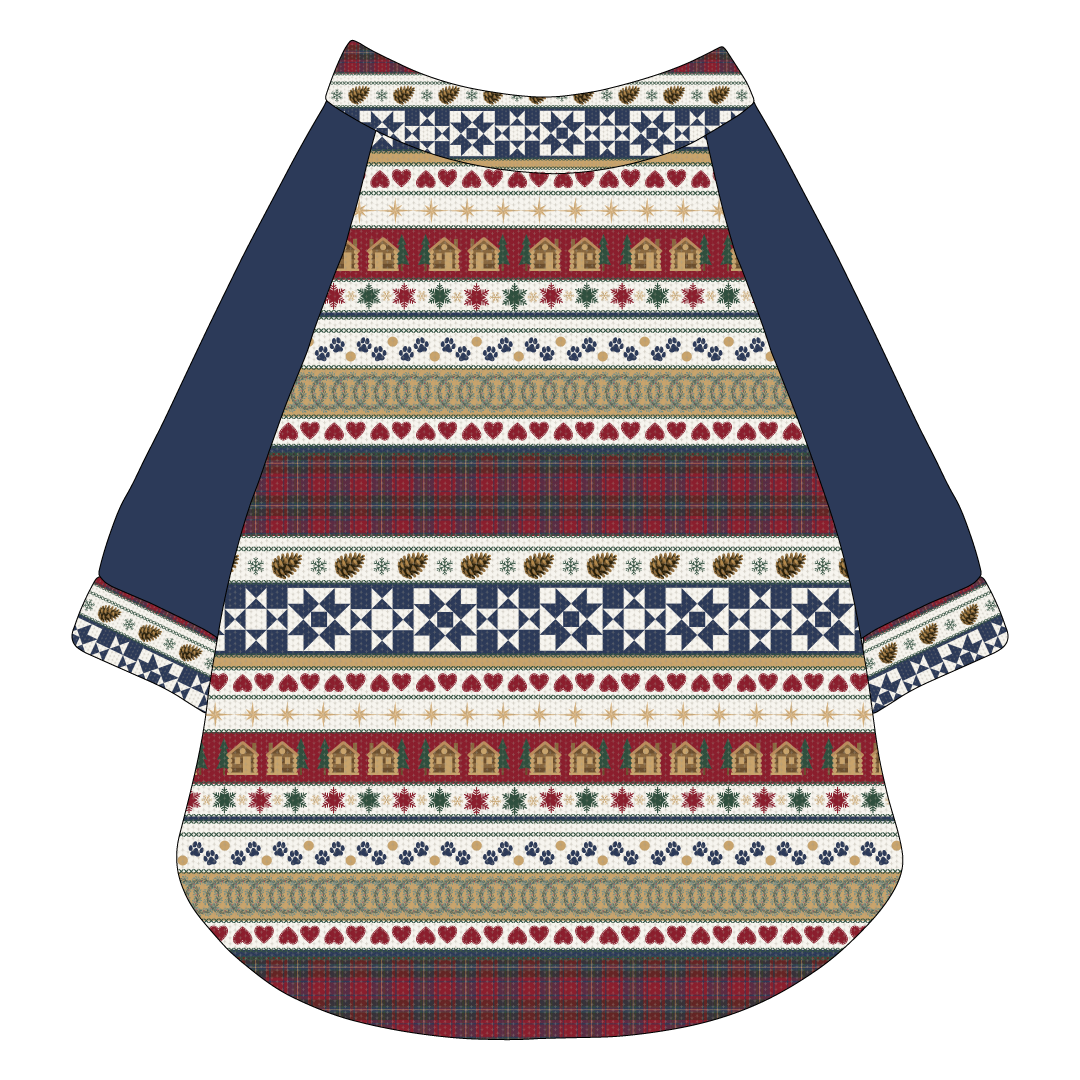 Stitched In Snow - Mistletoe Cabin - The Raglan Jersey