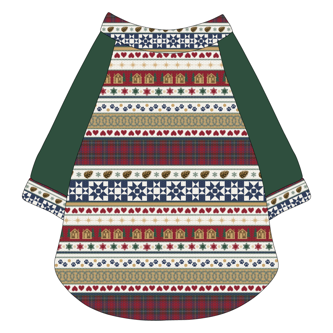 Stitched In Snow - Mistletoe Cabin - The Raglan Jersey