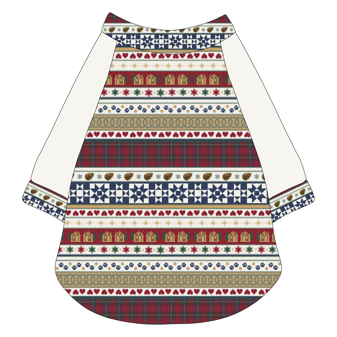 Stitched In Snow - Mistletoe Cabin - The Raglan Jersey