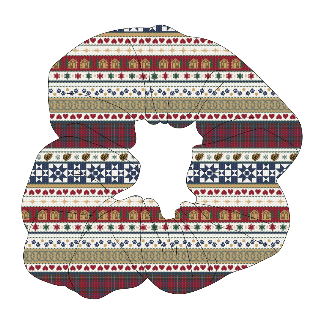 Stitched In Snow - Mistletoe Cabin - The Scrunchie