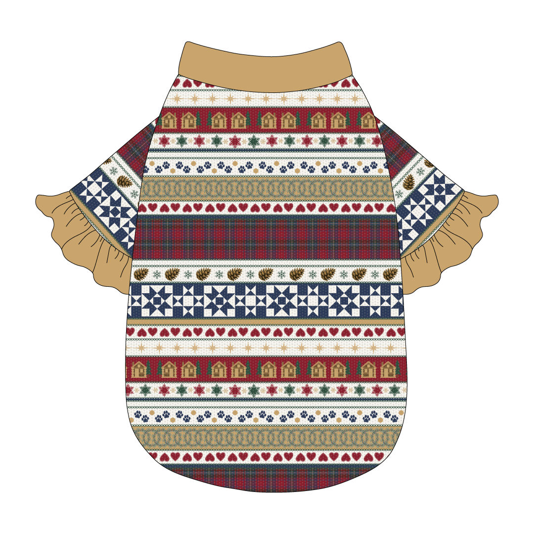 Stitched In Snow - Mistletoe Cabin - The Shimmy Edge Tee