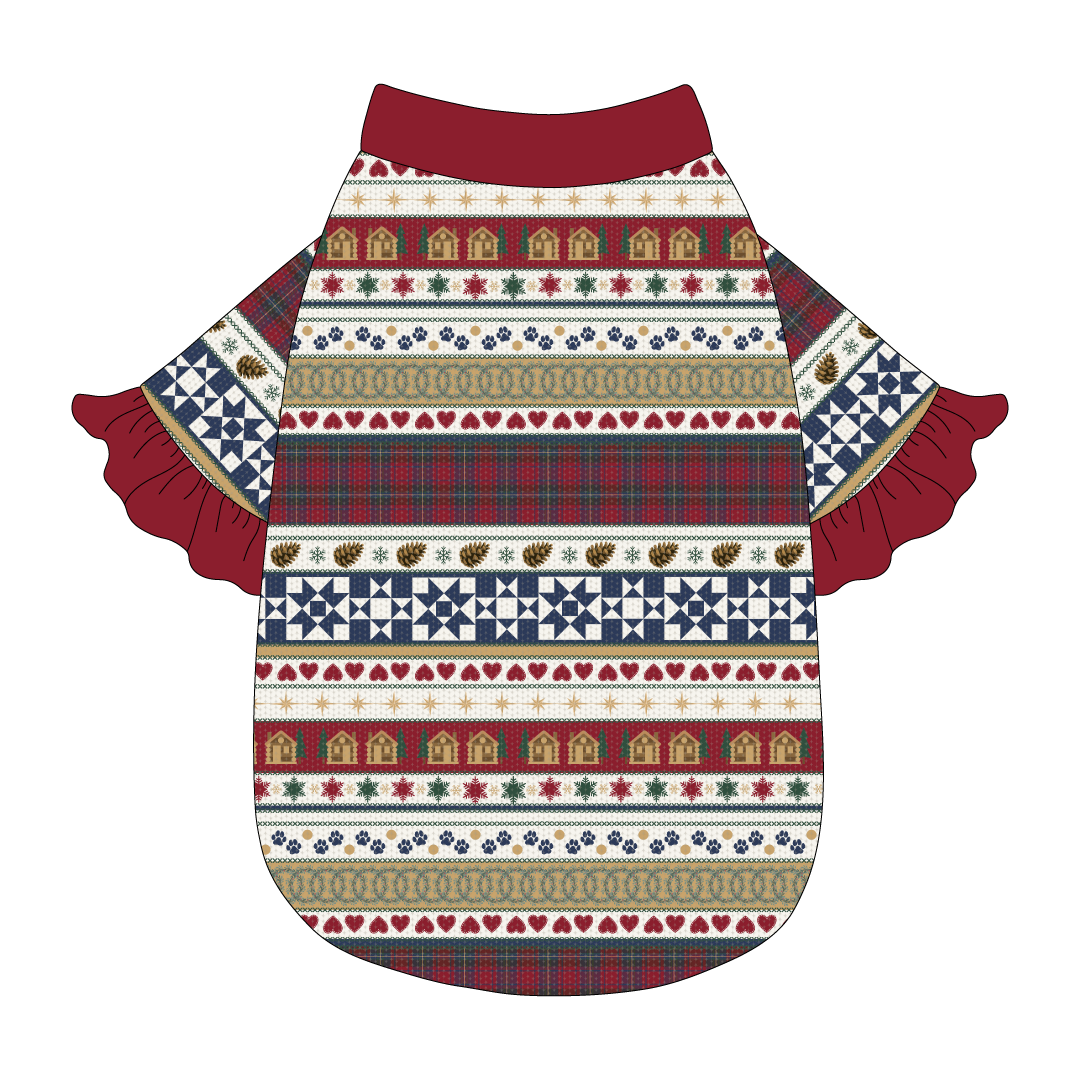 Stitched In Snow - Mistletoe Cabin - The Shimmy Edge Tee