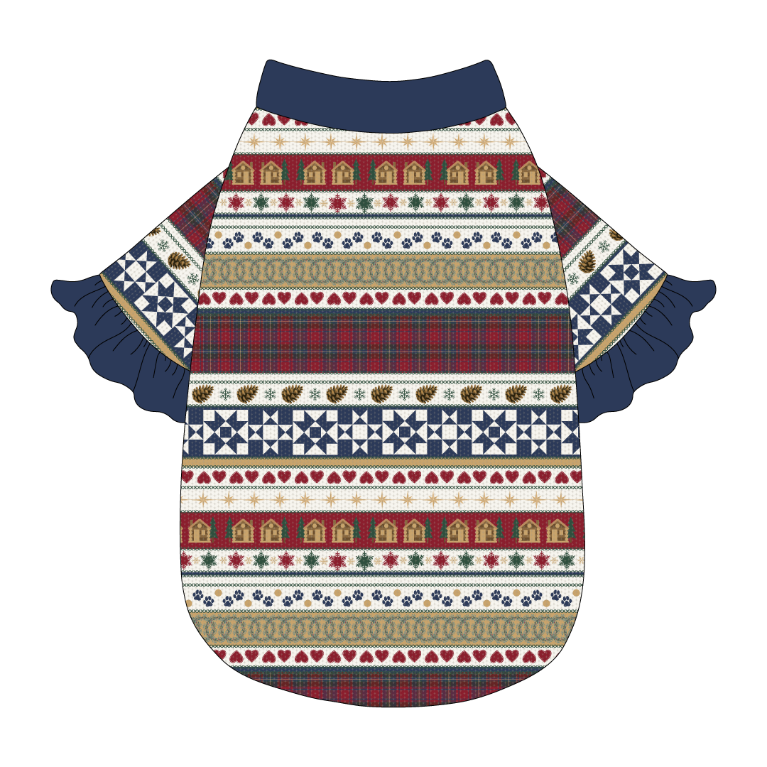 Stitched In Snow - Mistletoe Cabin - The Shimmy Edge Tee