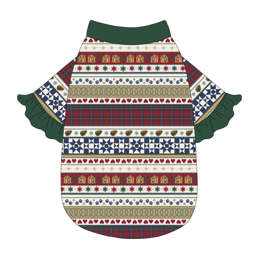 Stitched In Snow - Mistletoe Cabin - The Shimmy Edge Tee