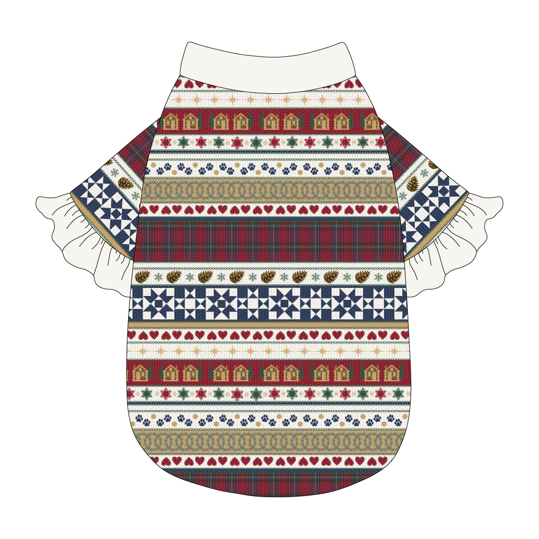 Stitched In Snow - Mistletoe Cabin - The Shimmy Edge Tee