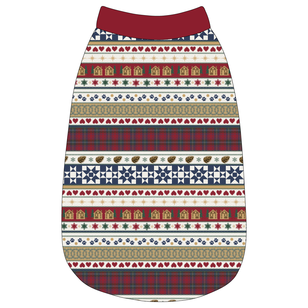 Stitched In Snow - Mistletoe Cabin - The Basic Tank