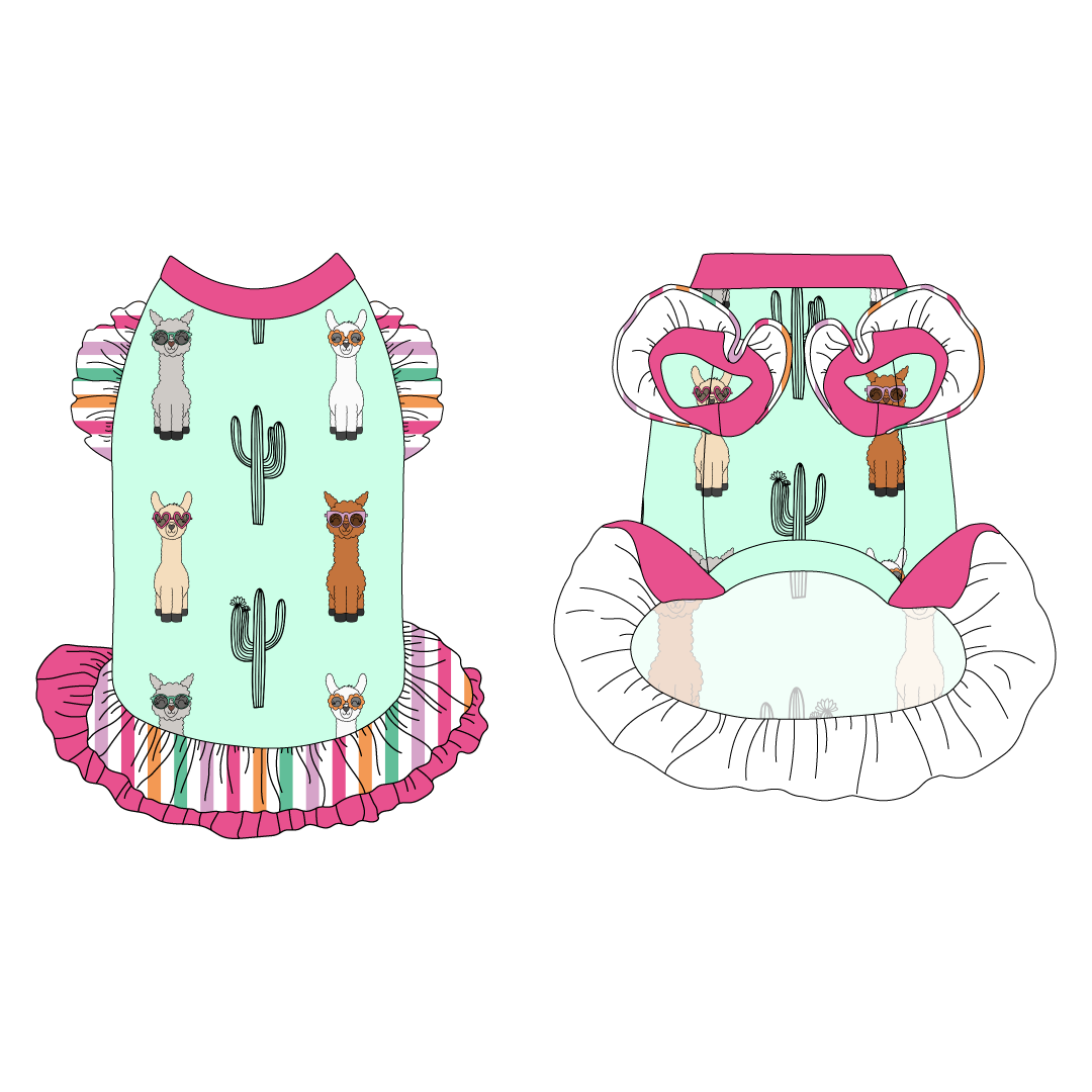 No Prob-Llama - La Petite Shimmy Dress With Double Skirt
