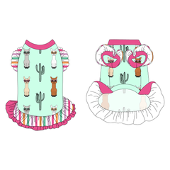 No Prob-Llama - La Petite Shimmy Dress With Double Skirt