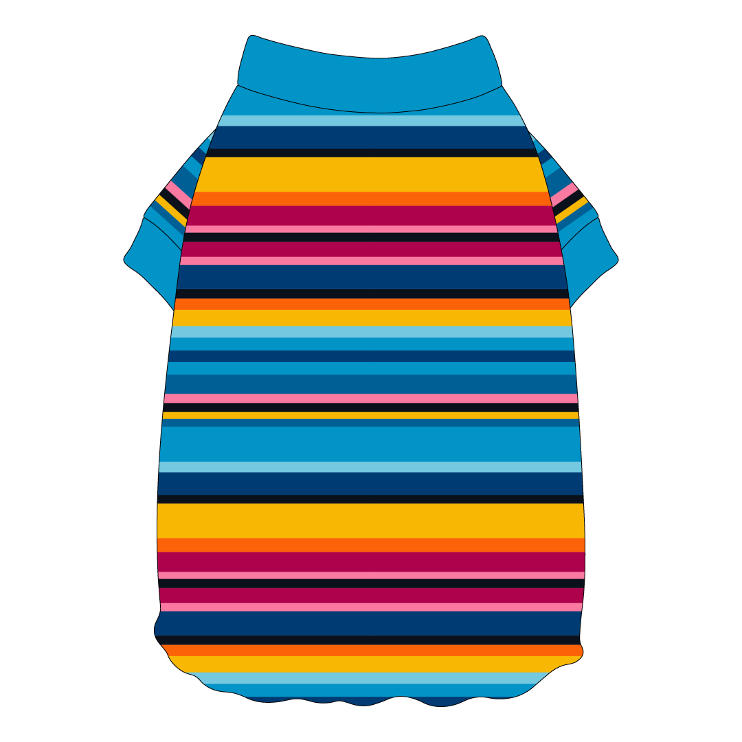 La Vida Floral - Paseo Stripe - Flutter Waist Tee