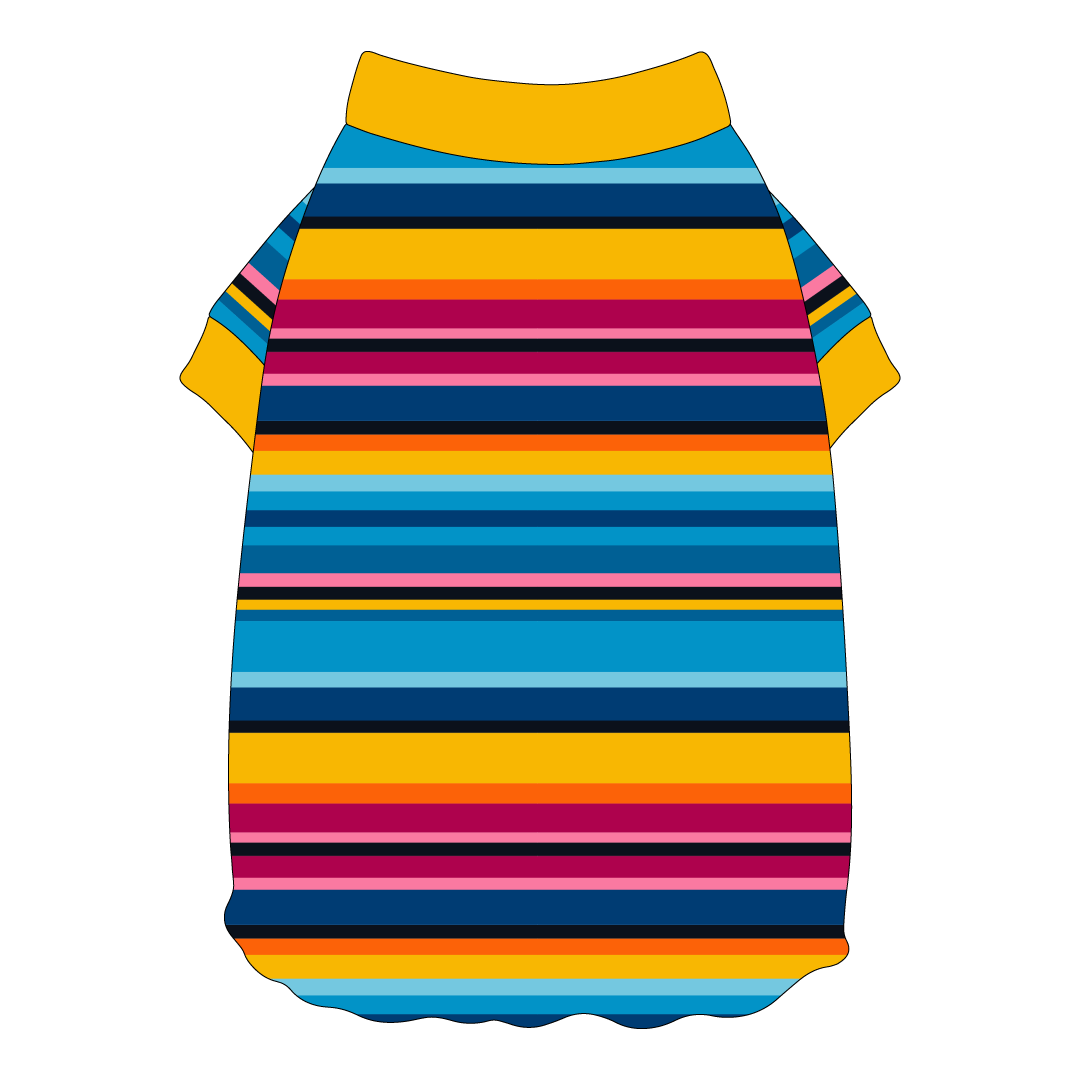 La Vida Floral - Paseo Stripe - Flutter Waist Tee