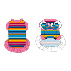 La Vida Flora - Paseo Stripe - La Petite Shimmy Dress