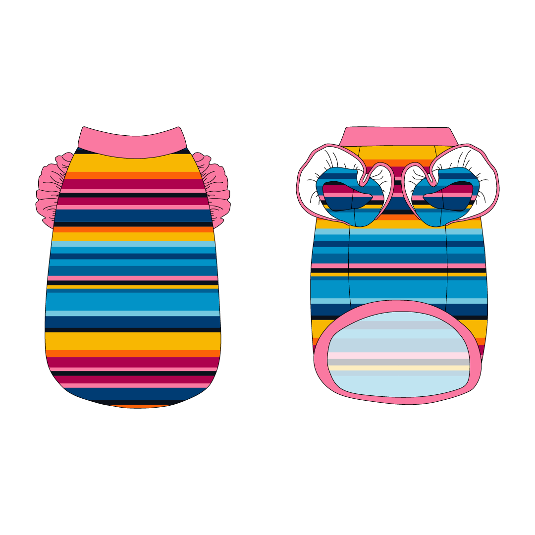 La Vida Flora - Paseo Stripe - La Petite Shimmy Tank