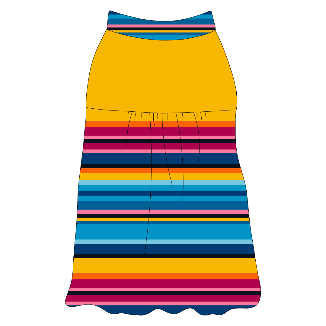 La Vida Flora - Paseo Stripe - The Sophia Tank