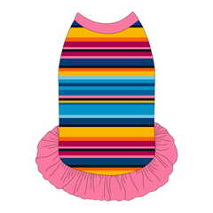 La Vida Flora - Paseo Stripe - The Tank With Skirt