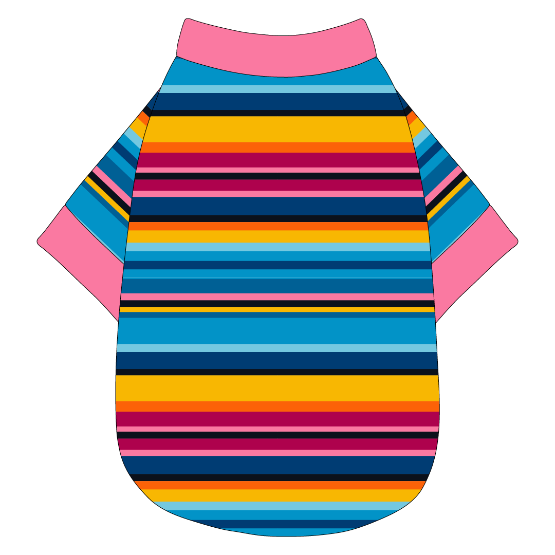 La Vida Flora - Paseo Stripe - The Basic Tee