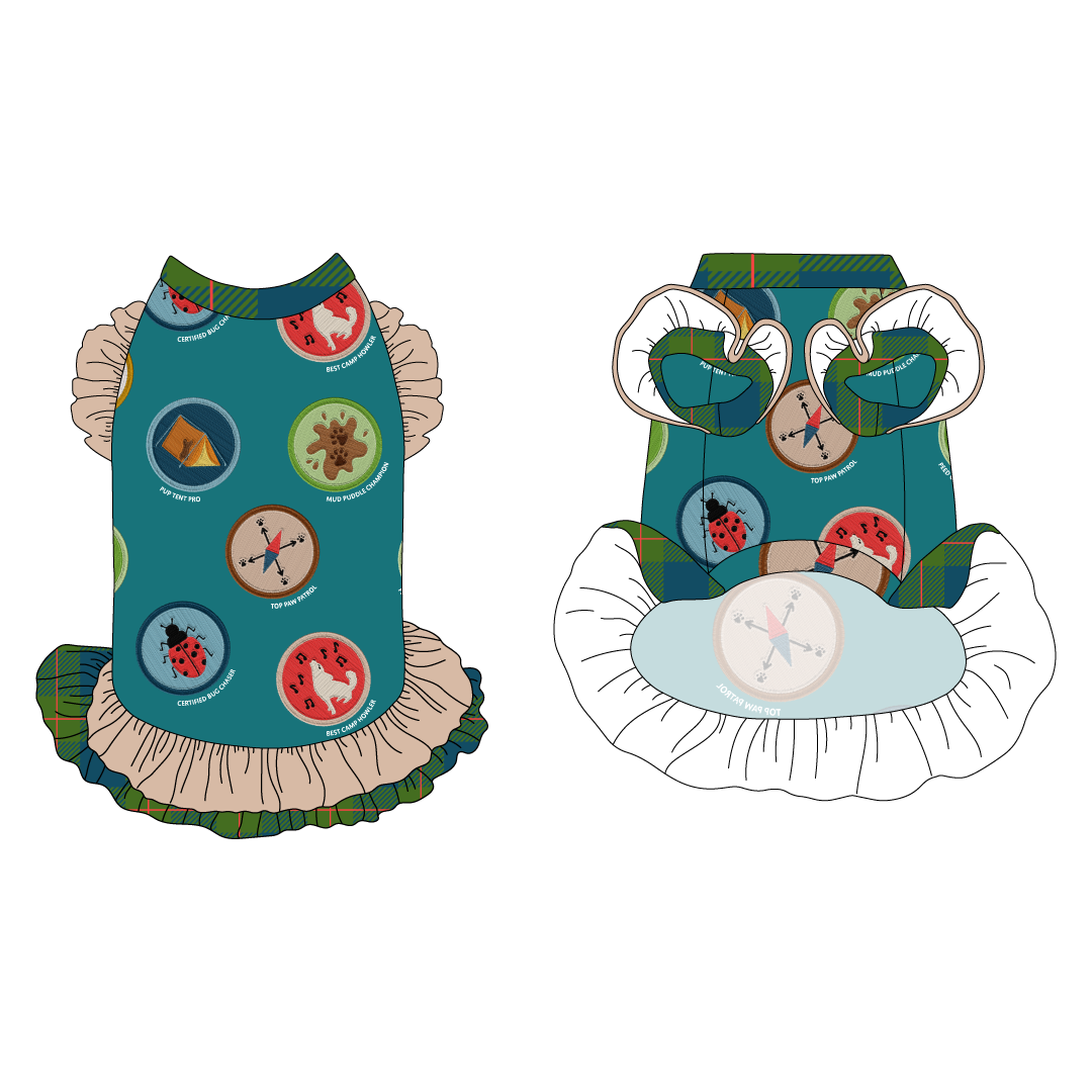 Paw Scouts - Paw Scouts - La Petite Shimmy Dress With Double Skirt