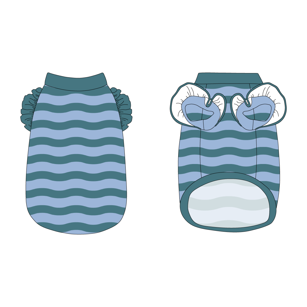 Poolside Pops - Poolside Waves - La Petite Shimmy Tank