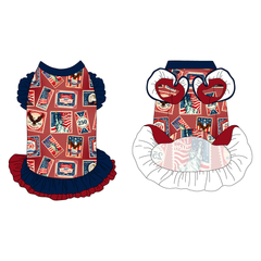 Postmarked 1776 - La Petite Shimmy Dress With Double Skirt