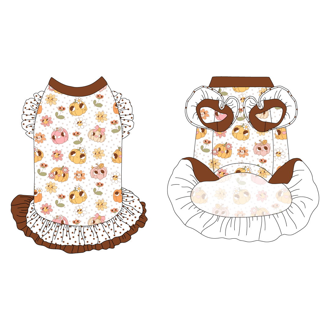 Pumpkins And Petals - La Petite Shimmy Dress With Double Skirt