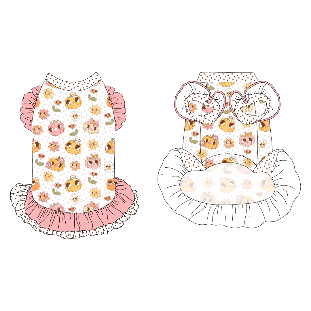 Pumpkins And Petals - La Petite Shimmy Dress With Double Skirt
