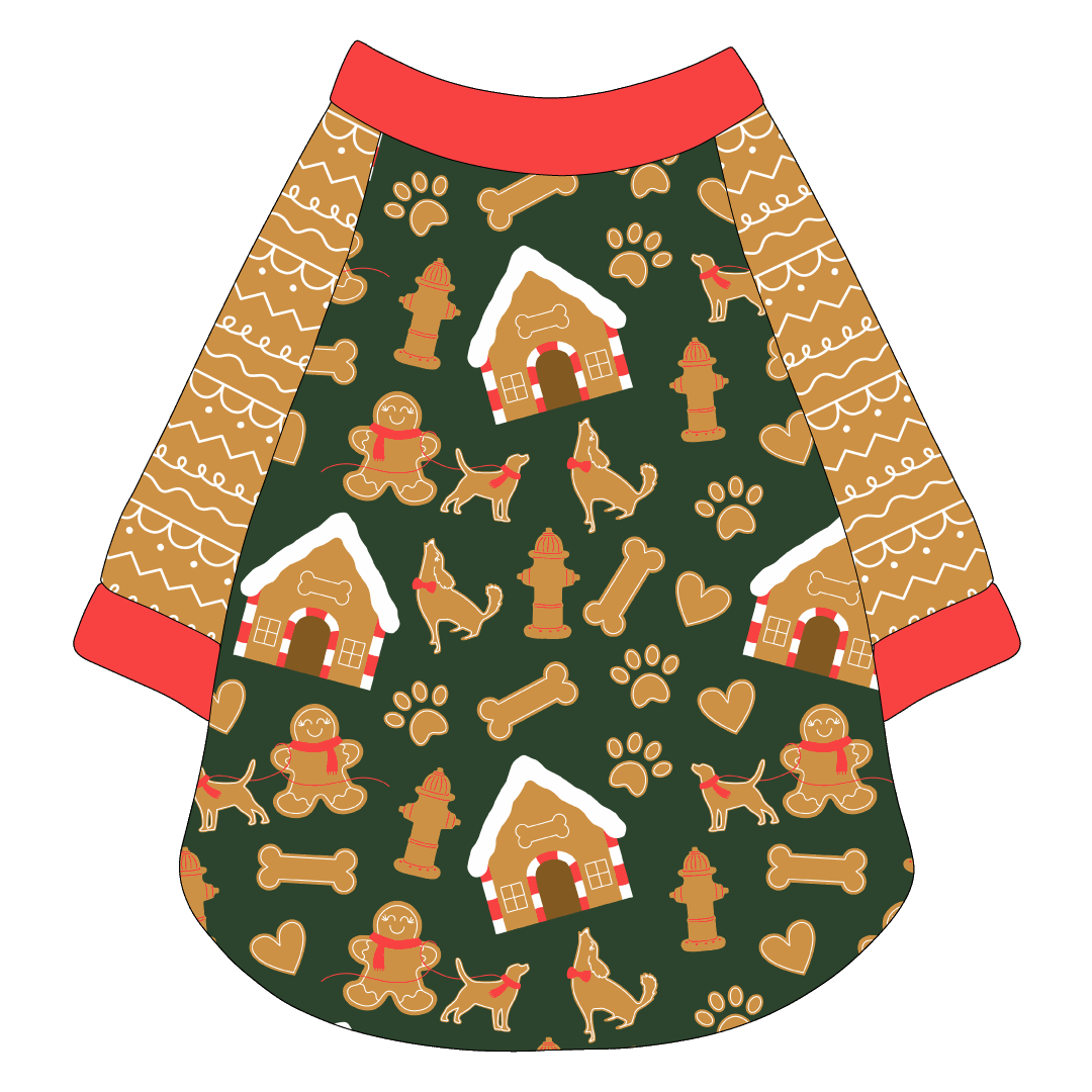 Twas The Night Before Christmas - Dog Gingerbread - The Raglan Jersey