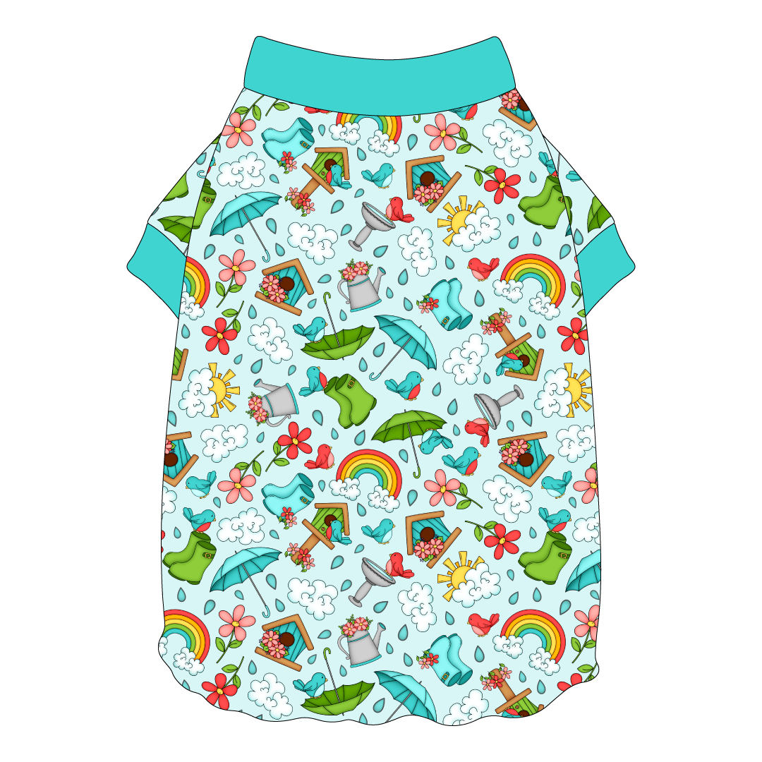 Rainy Day Delight - Flutter Waist Tee