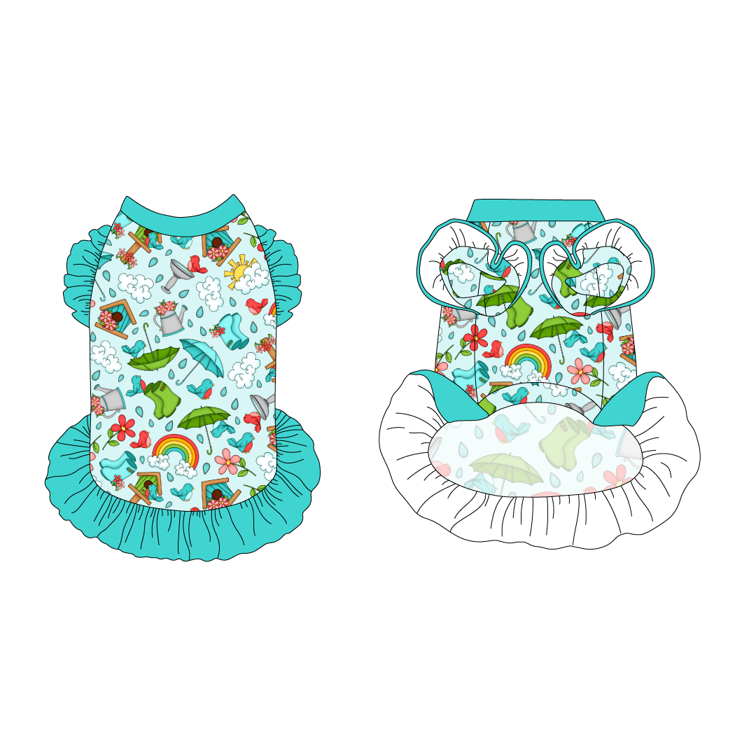 Rainy Day Delight - La Petite Shimmy Dress