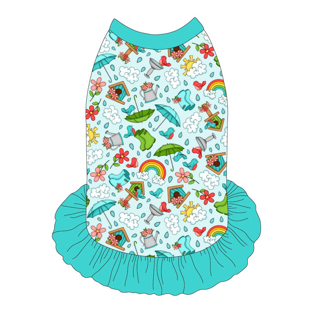 Rainy Day Delight - The Tank With Skirt