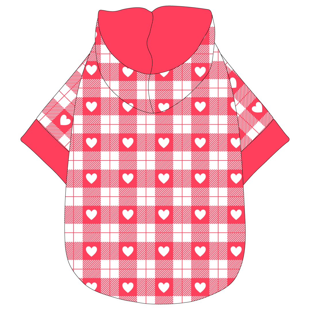 Valentine Plaids - Red Heart Plaid - The Hoodie