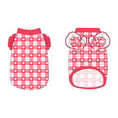 Valentine Plaids - Red Heart Plaid - La Petite Shimmy Tank