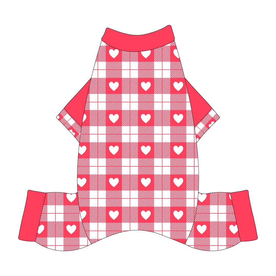 Valentine Plaids - Red Heart Plaid - Mon Ami Jammies