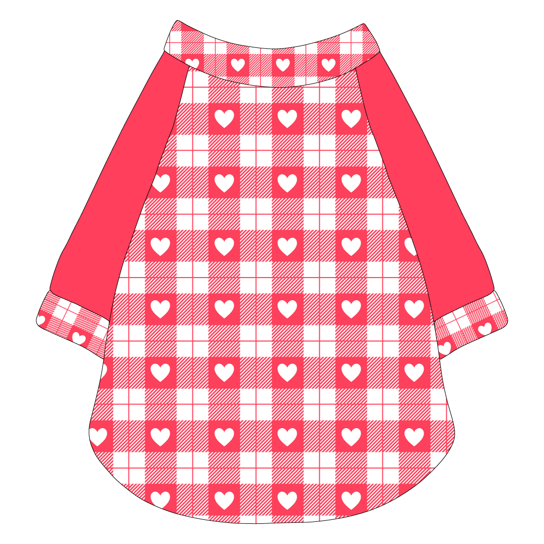 Valentine Plaids - Red Heart Plaid - The Raglan Jersey
