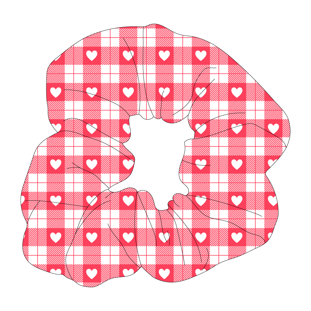 Valentine Plaids - Red Heart Plaid - The Scrunchie