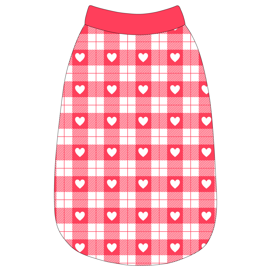 Valentine Plaids - Red Heart Plaid - The Basic Tank