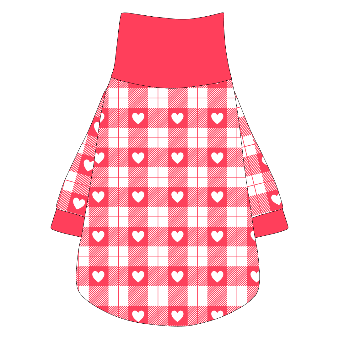 Valentine Plaids - Red Heart Plaid - The Turtleneck Tee