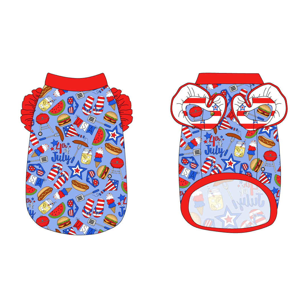 Red, White & BBQ - Red, White & BBQ - La Petite Shimmy Tank
