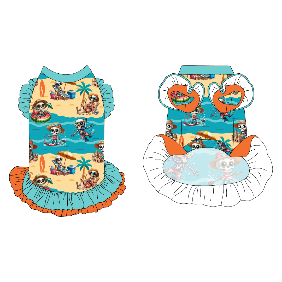 Sand Between My Bones - La Petite Shimmy Dress With Double Skirt
