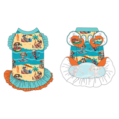 Sand Between My Bones - La Petite Shimmy Dress With Double Skirt