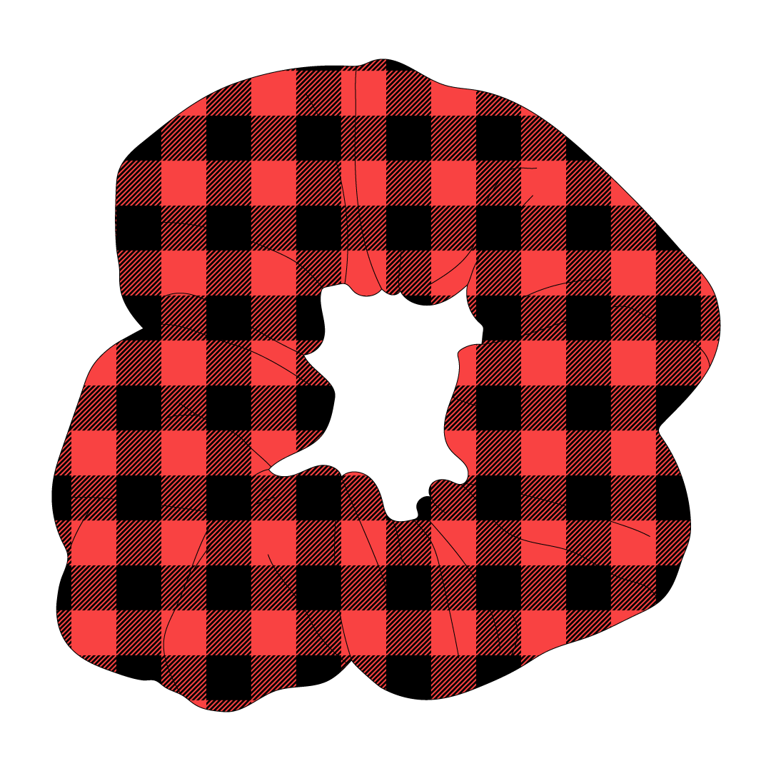 Twas The Night Before Christmas - Buffalo Plaid B/R - The Scrunchie