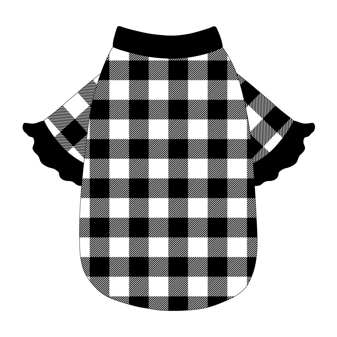 It's Fall Y'all - Buffalo Plaid B/W - The Shimmy Edge Tee