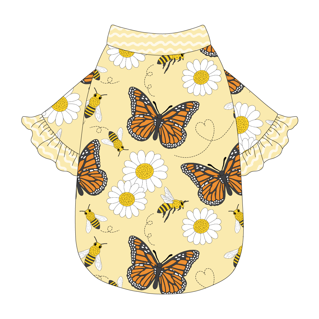 I'm Wildflower About You - Don't Worry Bee Happy - The Shimmy Edge Tee