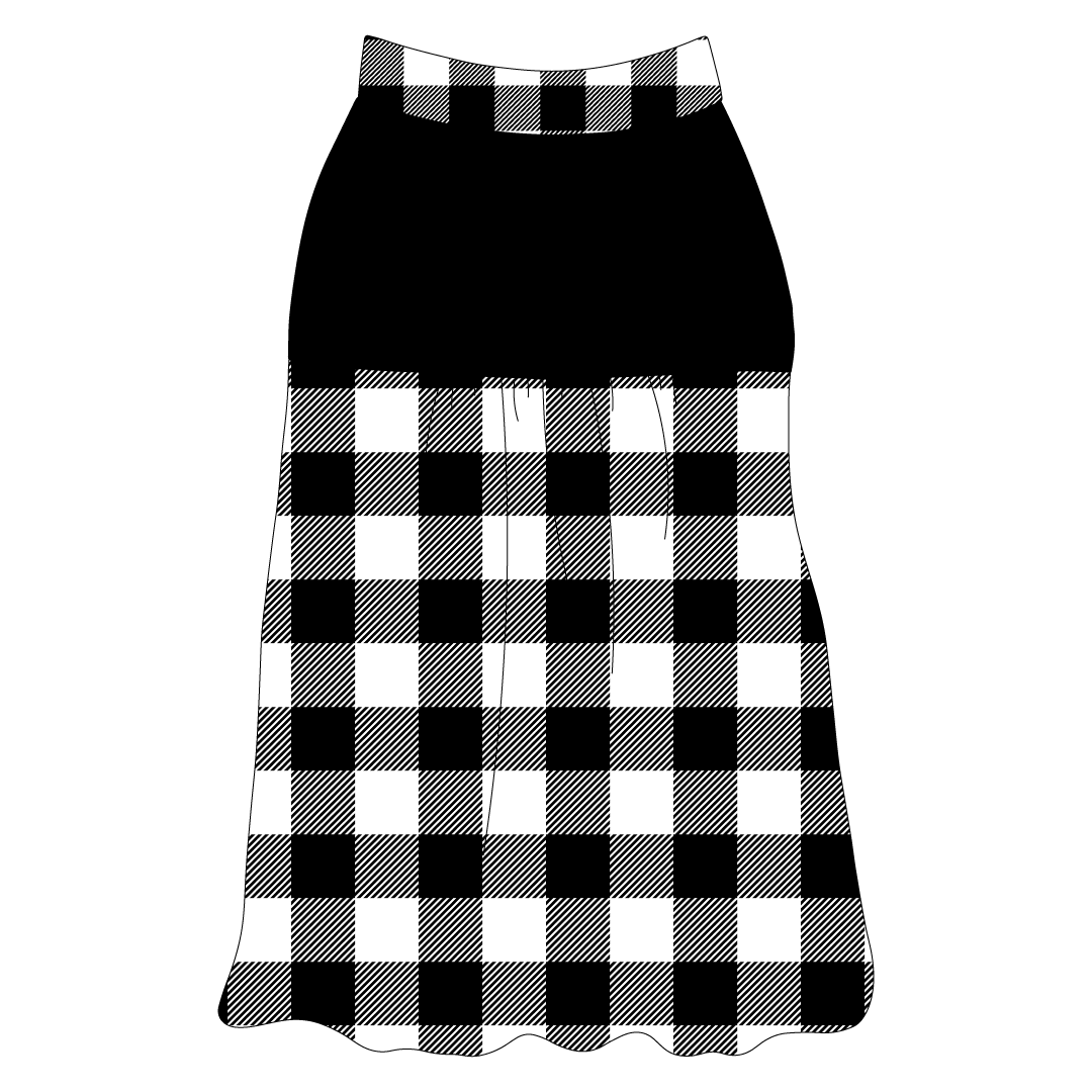 It's Fall Y'all - Buffalo Plaid B/W - The Sophia Tank