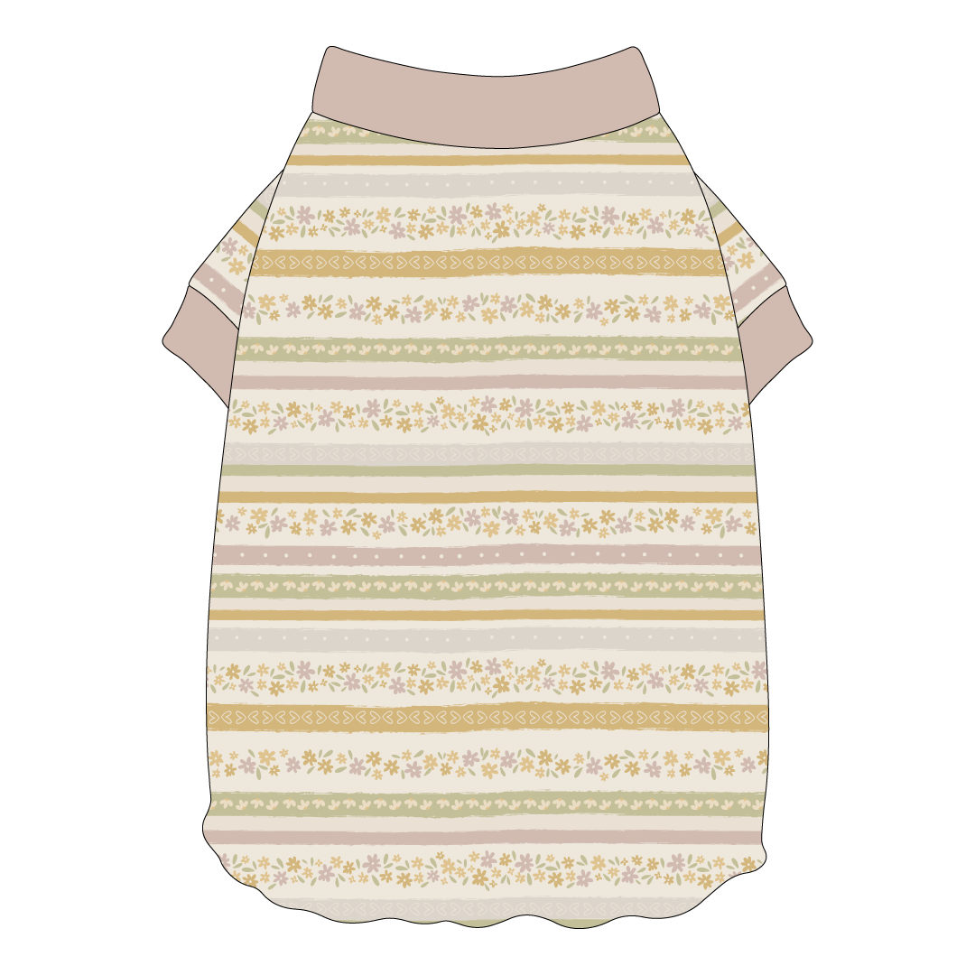 Eggstra Special - Springtime Stripes - Flutter Waist Tee