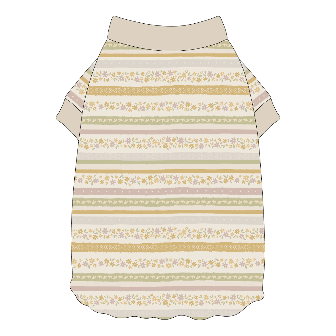 Eggstra Special - Springtime Stripes - Flutter Waist Tee