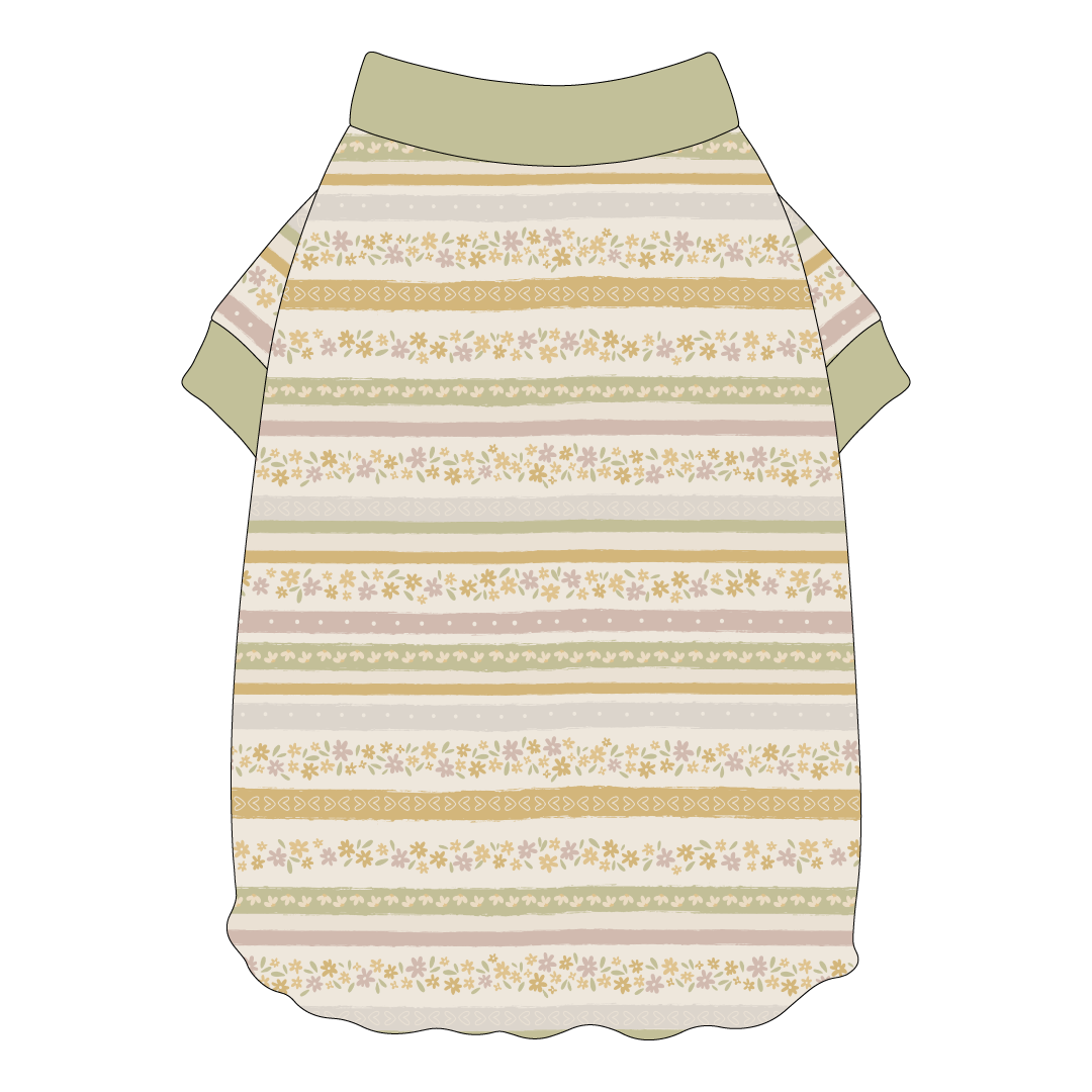 Eggstra Special - Springtime Stripes - Flutter Waist Tee