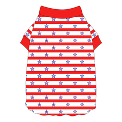 Red, White & BBQ - Stars & Stripes - Flutter Waist Tee