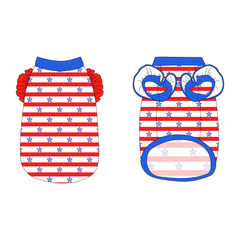 Red, White & BBQ - Stars & Stripes - La Petite Shimmy Tank